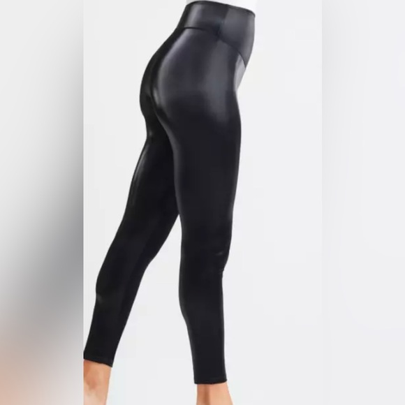YUMMIE High Rise Coated Shine Womens Stretch Legging SZ M - Picture 5 of 6